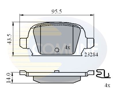 CBP31135 COMLINE Комплект тормозных колодок, дисковый тормоз