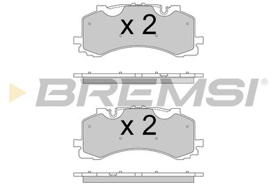 BP3776 BREMSI Комплект тормозных колодок, дисковый тормоз