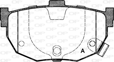 BPA029422 OPEN PARTS Комплект тормозных колодок, дисковый тормоз