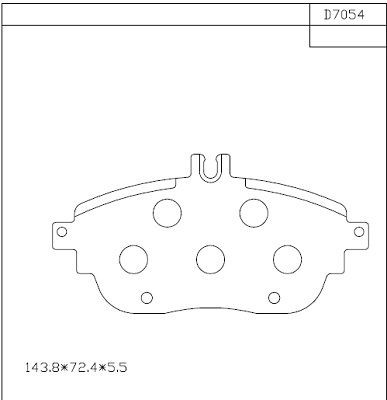 KD7054 ASIMCO Комплект тормозных колодок, дисковый тормоз