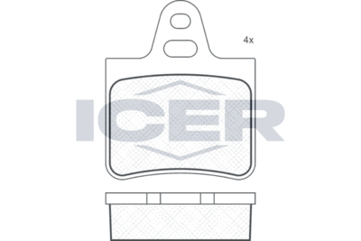 180292 ICER Комплект тормозных колодок, дисковый тормоз