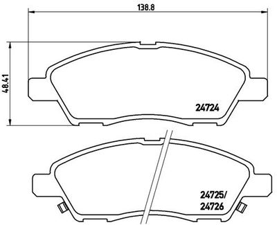 P56070 BREMBO Комплект тормозных колодок, дисковый тормоз