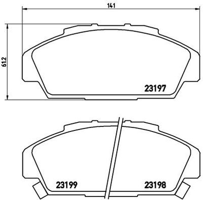 P28041 BREMBO Комплект тормозных колодок, дисковый тормоз