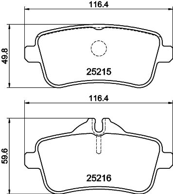 8DB355039851 HELLA PAGID Комплект тормозных колодок, дисковый тормоз