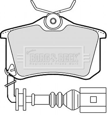 BBP1824 BORG & BECK Комплект тормозных колодок, дисковый тормоз