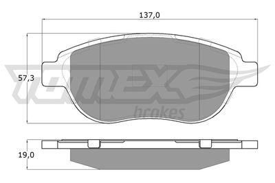 TX1342 TOMEX Brakes Комплект тормозных колодок, дисковый тормоз