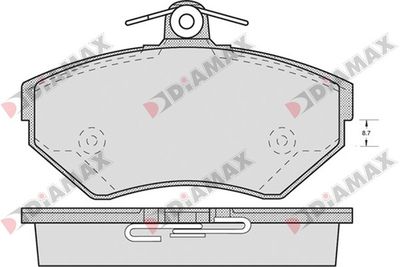 N09233 DIAMAX Комплект тормозных колодок, дисковый тормоз