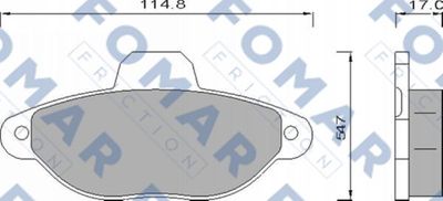 FO482881 FOMAR Friction Комплект тормозных колодок, дисковый тормоз