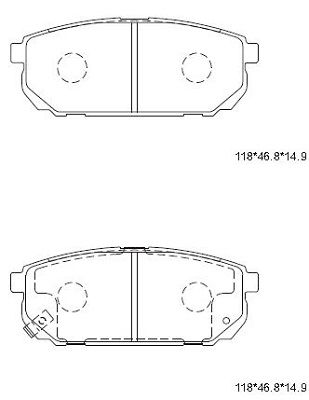 KD9718 ASIMCO Комплект тормозных колодок, дисковый тормоз