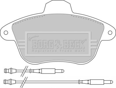 BBP1182 BORG & BECK Комплект тормозных колодок, дисковый тормоз
