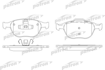PBP1568 PATRON Комплект тормозных колодок, дисковый тормоз