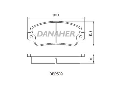 DBP509 DANAHER Комплект тормозных колодок, дисковый тормоз