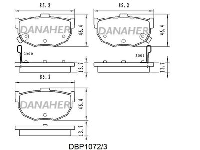DBP10723 DANAHER Комплект тормозных колодок, дисковый тормоз