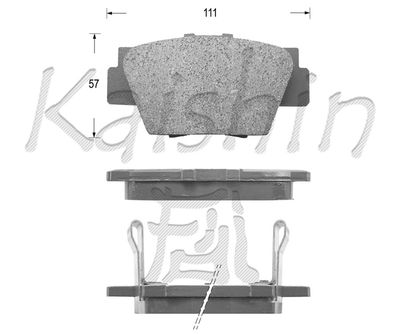 FK5063 KAISHIN Комплект тормозных колодок, дисковый тормоз