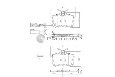 P11101 ASHUKI by Palidium Комплект тормозных колодок, дисковый тормоз
