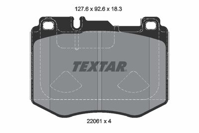 2206103 TEXTAR Комплект тормозных колодок, дисковый тормоз