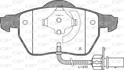 BPA039052 OPEN PARTS Комплект тормозных колодок, дисковый тормоз