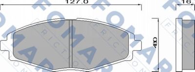 FO642281 FOMAR Friction Комплект тормозных колодок, дисковый тормоз