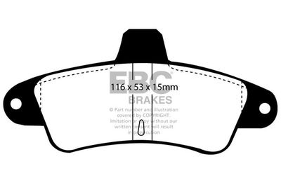 DP960 EBC Brakes Комплект тормозных колодок, дисковый тормоз