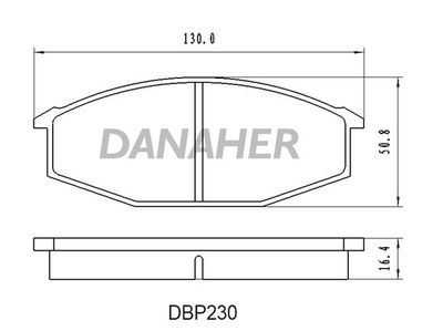 DBP230 DANAHER Комплект тормозных колодок, дисковый тормоз