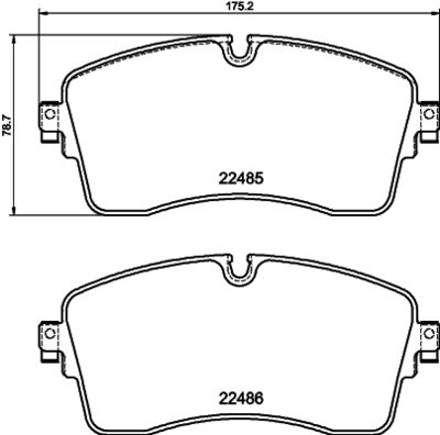 8DB355039281 HELLA Комплект тормозных колодок, дисковый тормоз