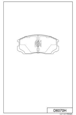 D6070H MK Kashiyama Комплект тормозных колодок, дисковый тормоз