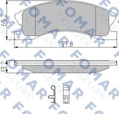 FO937581 FOMAR Friction Комплект тормозных колодок, дисковый тормоз