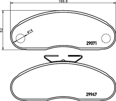 MDB1721 MINTEX Комплект тормозных колодок, дисковый тормоз