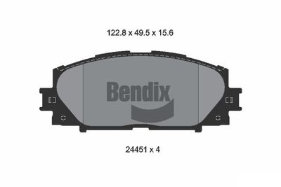 BPD2150 BENDIX Braking Комплект тормозных колодок, дисковый тормоз