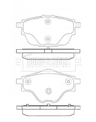 BBP2451 BORG & BECK Комплект тормозных колодок, дисковый тормоз