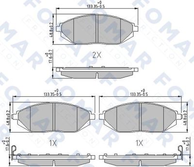 FO242281 FOMAR Friction Комплект тормозных колодок, дисковый тормоз