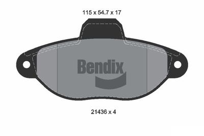 BPD1007 BENDIX Braking Комплект тормозных колодок, дисковый тормоз
