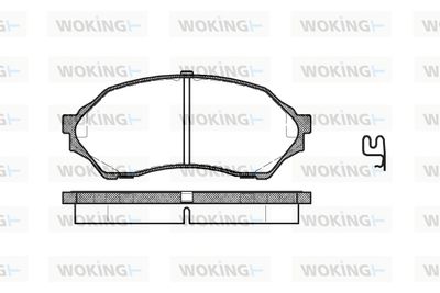 P799300 WOKING Комплект тормозных колодок, дисковый тормоз