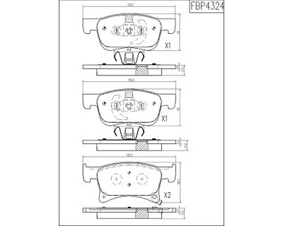 FBP4324 FI.BA Комплект тормозных колодок, дисковый тормоз