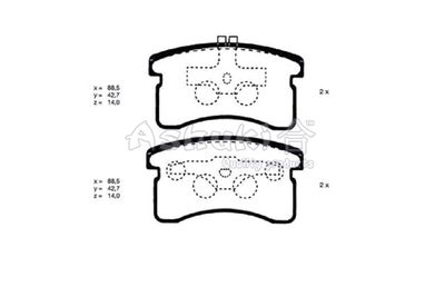 D09105 ASHUKI by Palidium Комплект тормозных колодок, дисковый тормоз