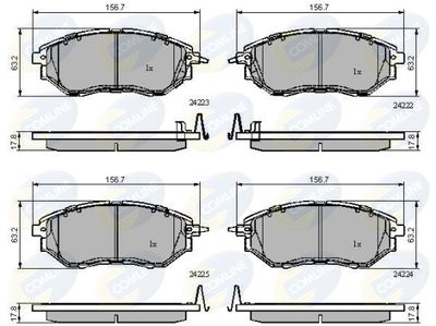 CBP31762 COMLINE Комплект тормозных колодок, дисковый тормоз