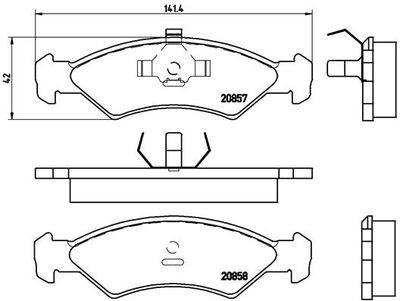 P24016 BREMBO Комплект тормозных колодок, дисковый тормоз