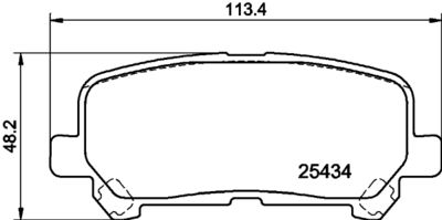 NP1175 NISSHINBO Комплект тормозных колодок, дисковый тормоз