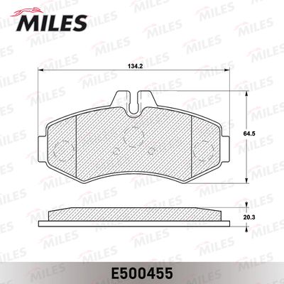 E500455 MILES Комплект тормозных колодок, дисковый тормоз