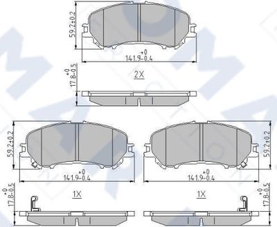 FO266181 FOMAR Friction Комплект тормозных колодок, дисковый тормоз