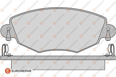 1617256280 EUROREPAR Комплект тормозных колодок, дисковый тормоз