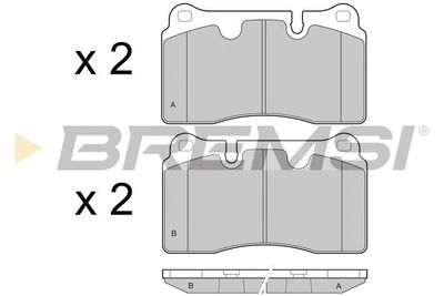 BP3444 BREMSI Комплект тормозных колодок, дисковый тормоз