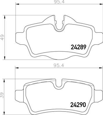 P06103 BREMBO Комплект тормозных колодок, дисковый тормоз