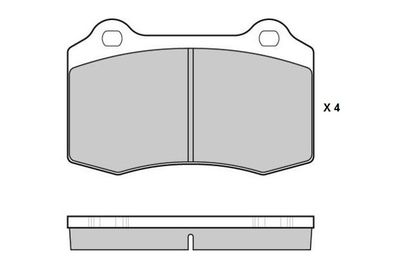 121155 E.T.F. Комплект тормозных колодок, дисковый тормоз