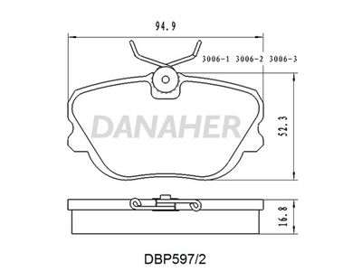 DBP5972 DANAHER Комплект тормозных колодок, дисковый тормоз