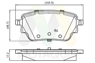 LVXL2073 MOTAQUIP Комплект тормозных колодок, дисковый тормоз