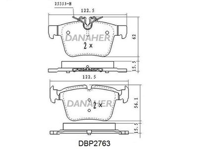 DBP2763 DANAHER Комплект тормозных колодок, дисковый тормоз