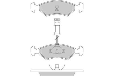 120163 E.T.F. Комплект тормозных колодок, дисковый тормоз