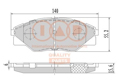 70417162 IAP QUALITY PARTS Комплект тормозных колодок, дисковый тормоз