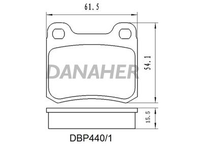 DBP4401 DANAHER Комплект тормозных колодок, дисковый тормоз
